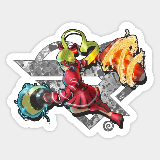 Ribbon Girl (Grey version) Sticker by Domadraghi